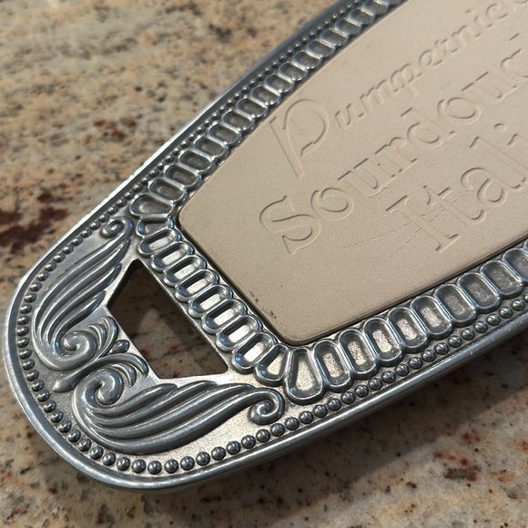 Lenox Butler’s Pantry Bread Tray BRAND NEW Metal Giftware / Serveware w/ Stone - Picture 4 of 8